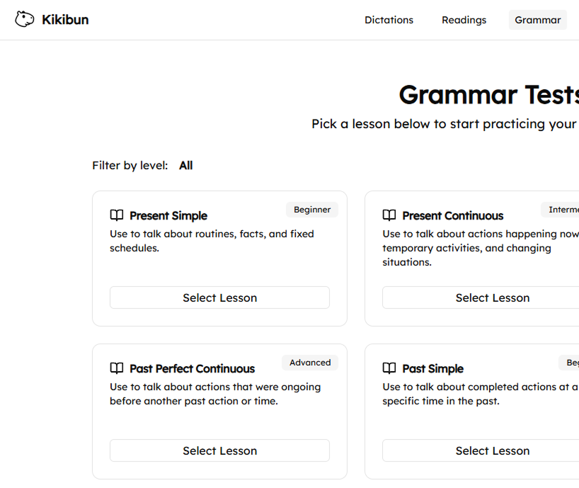 Grammar Mastery & Quizzes